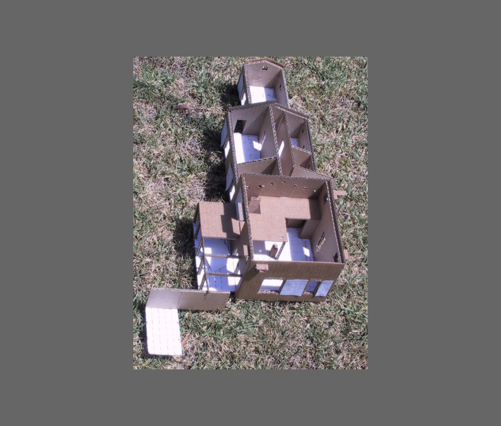 cardboard model of house