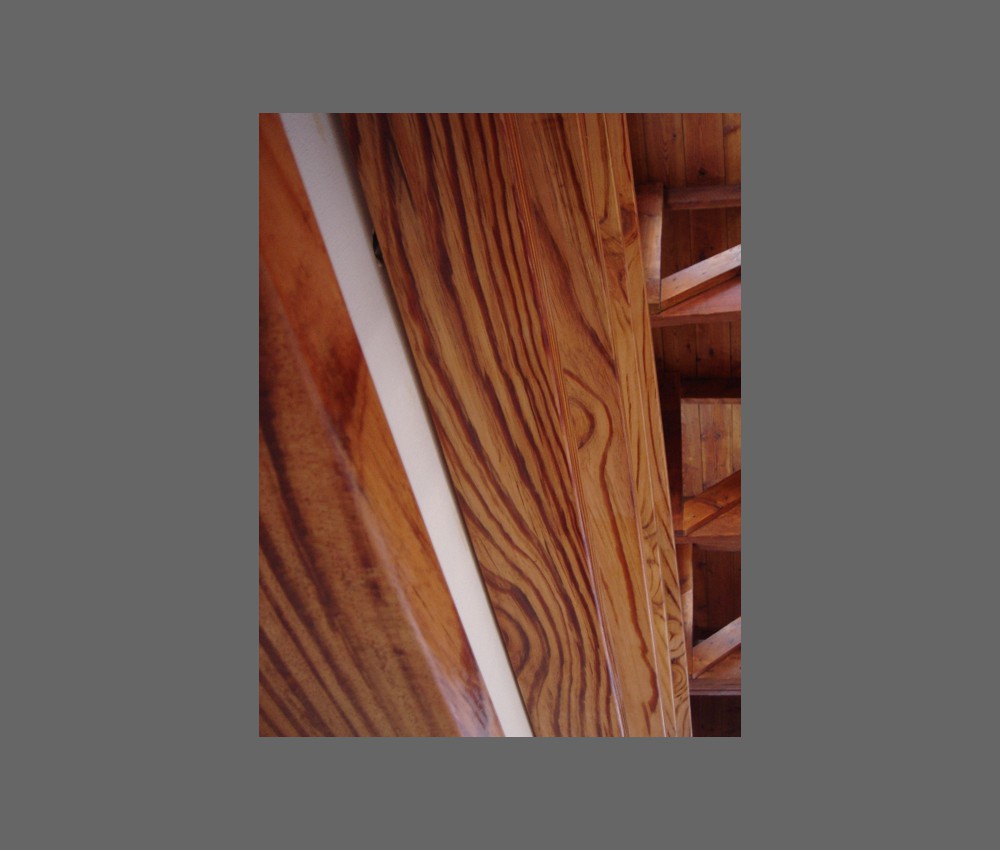 detail stone pine shelves