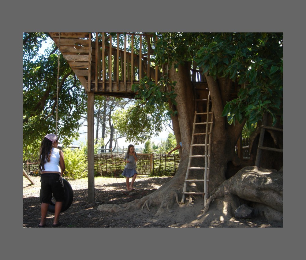 treehouse and playground